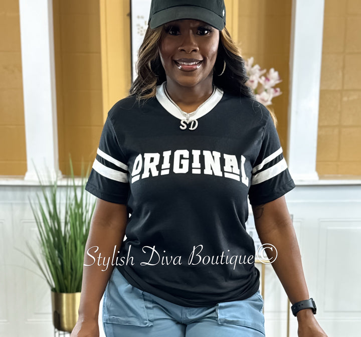 Original Jersey Tee (Black Shirt/White Print)