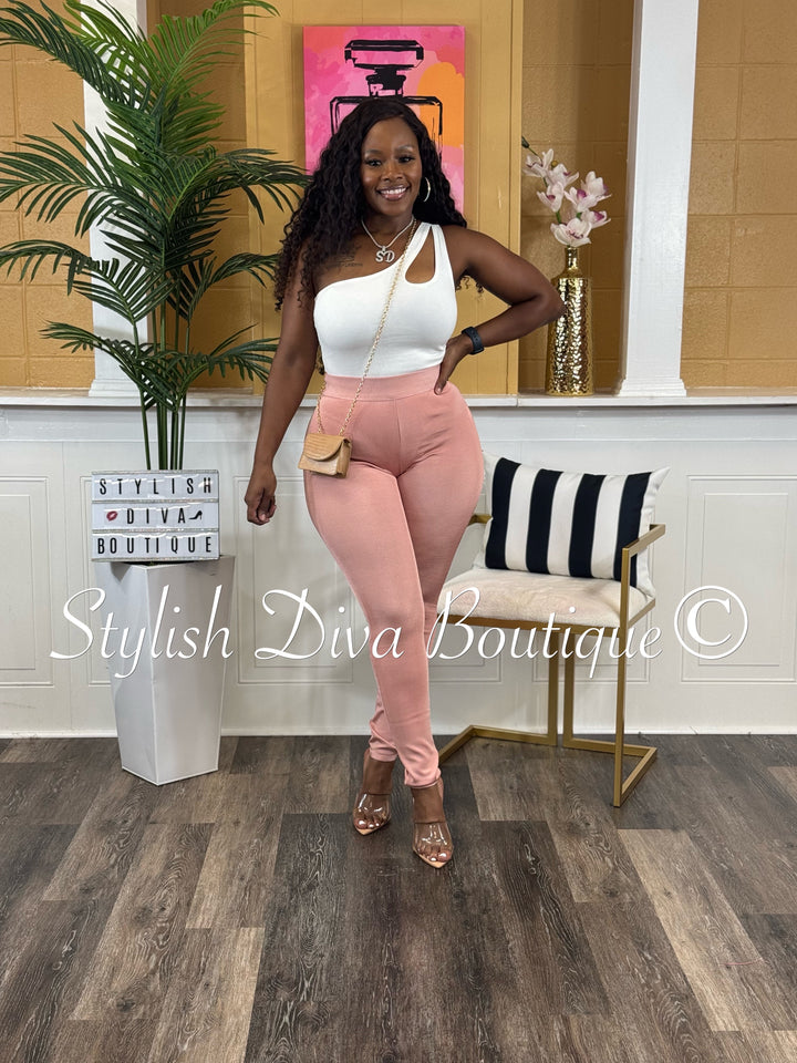 Stallion Bandage Leggings (Dusty Pink)