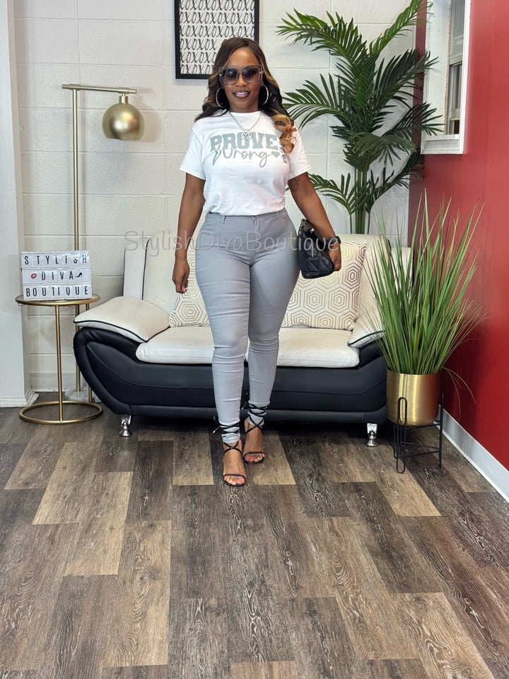 So Curvy Stretch Skinny Jeans up to 2XL (Light Grey)