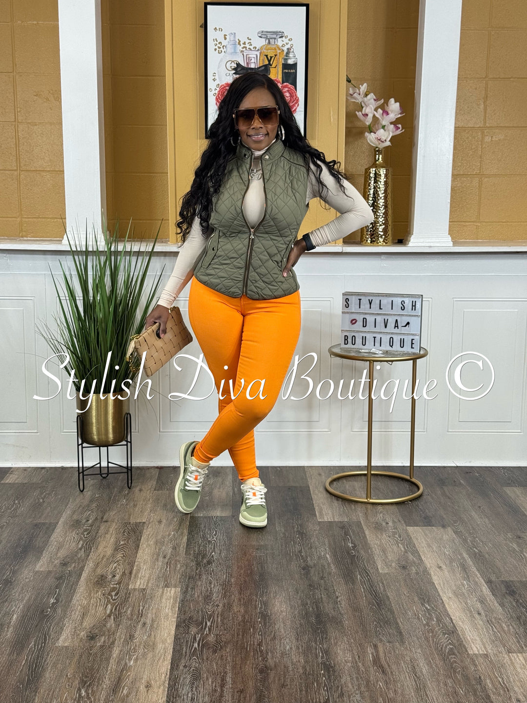 So Curvy Stretch Skinny Jeans up to 2XL (Orange)