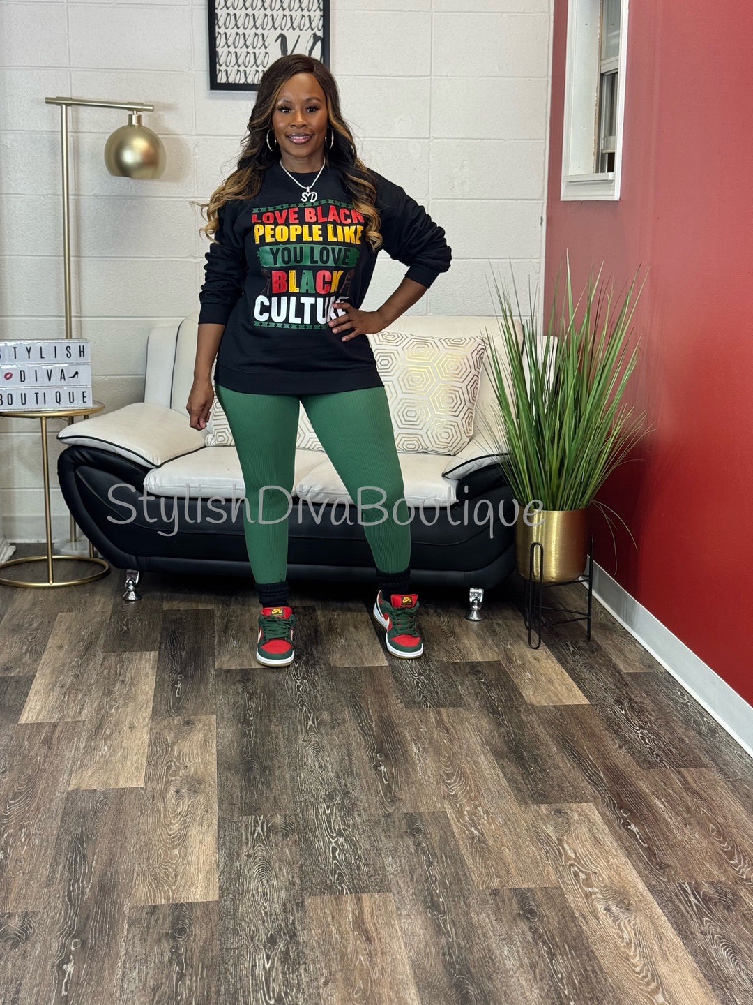 Love Black People Sweatshirt up to 3XL (Multi-Color Print)