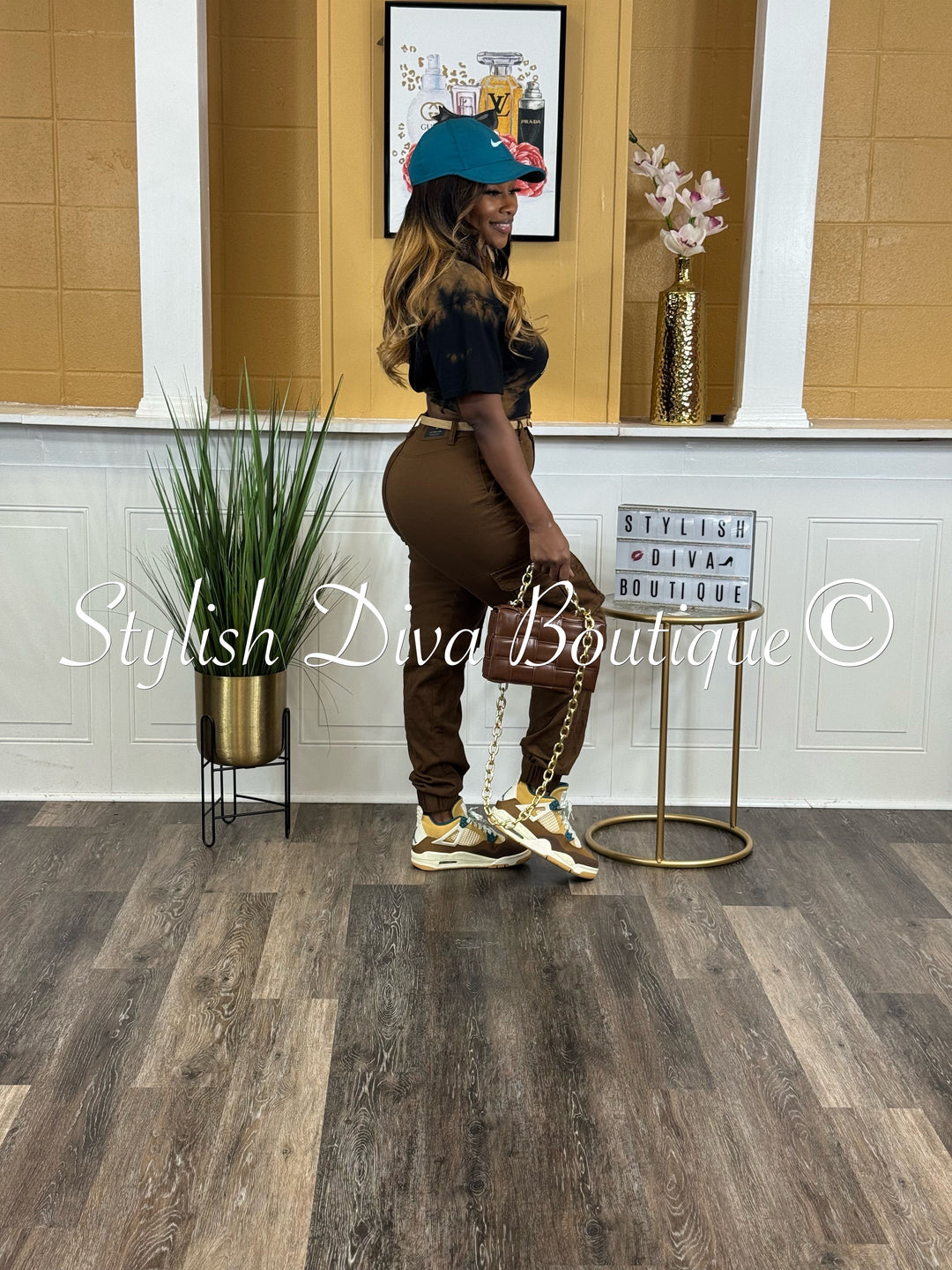 Be Savage Crop Top (Black/Brown Tie Dye)