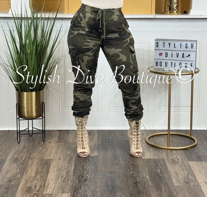 Kena Camo Cargo Joggers
