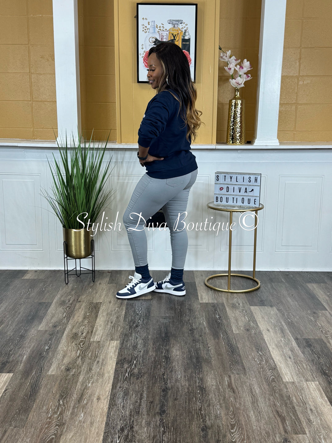 So Curvy Stretch Skinny Jeans up to 2XL (Light Grey)