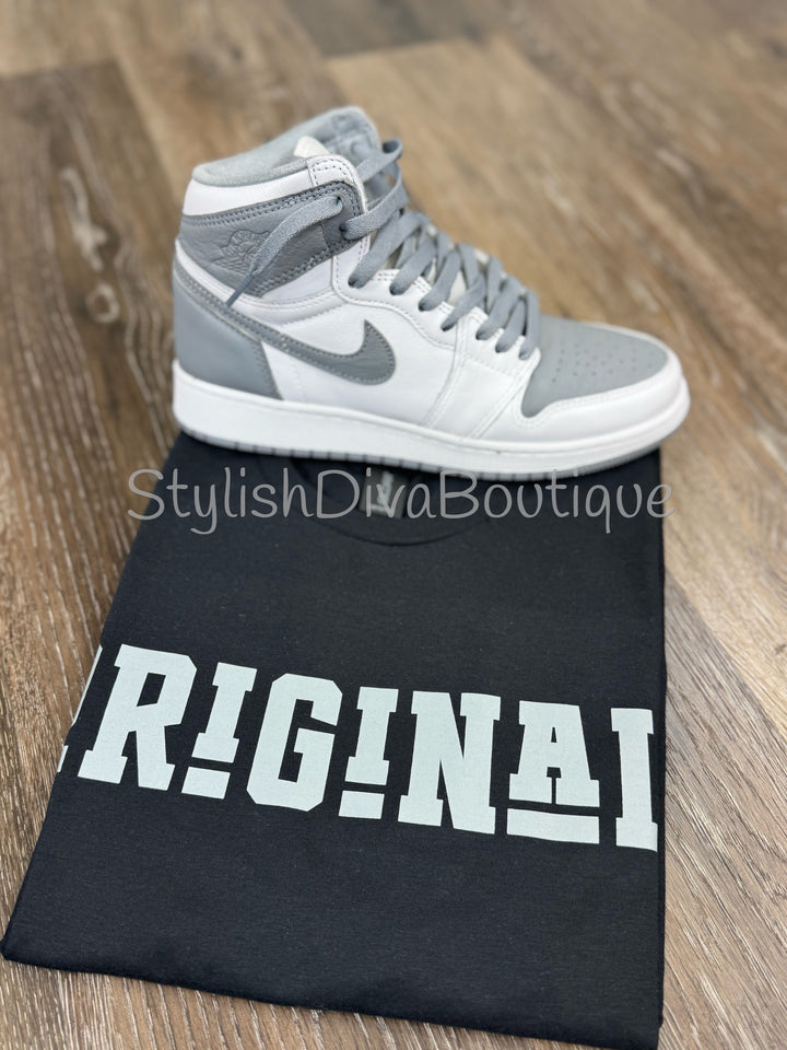ORIGINAL Signature Graphic Tee (Black Shirt/Grey Print)