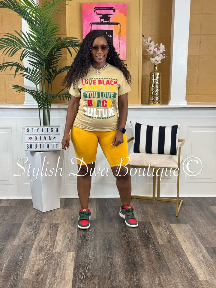 Love Black People T-Shirt (Multi-Color Print)