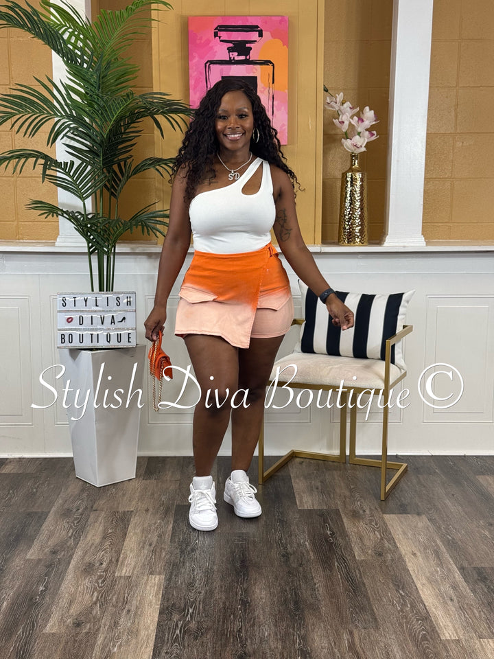 Maddy One Shoulder Bodysuit (White)