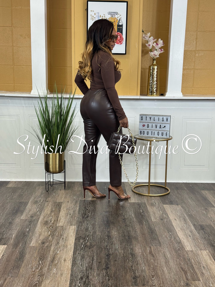 Luxe Expresso Leather Pants