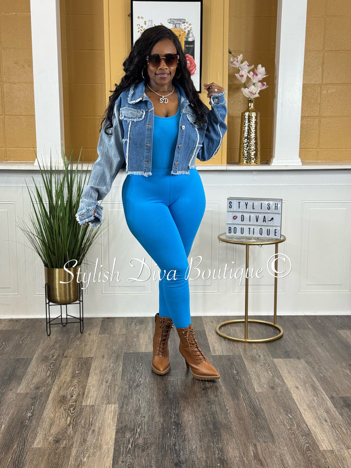 Luxe Cotton Leggings (Deep Sky)