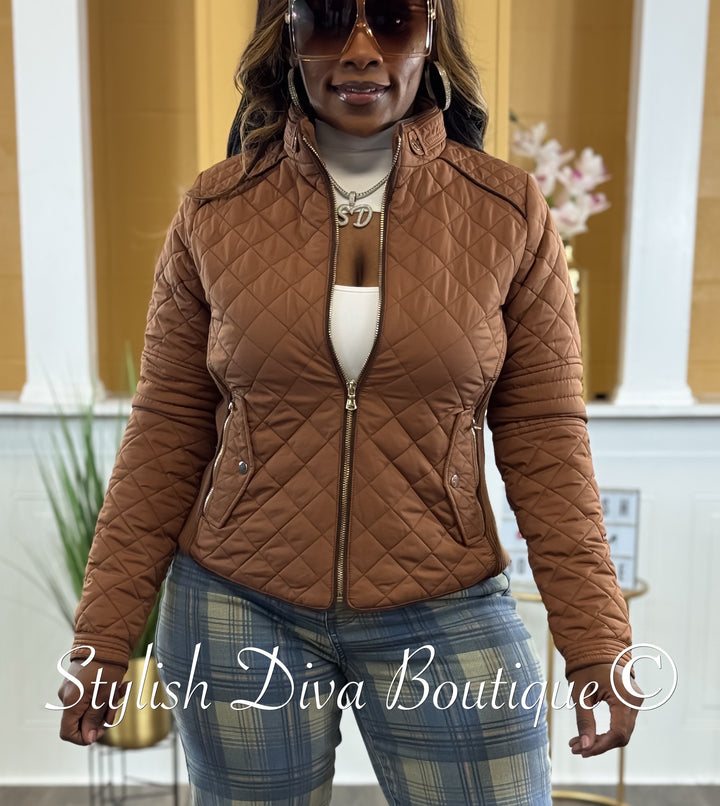 Rowan Quilted Padded Jacket (Camel)