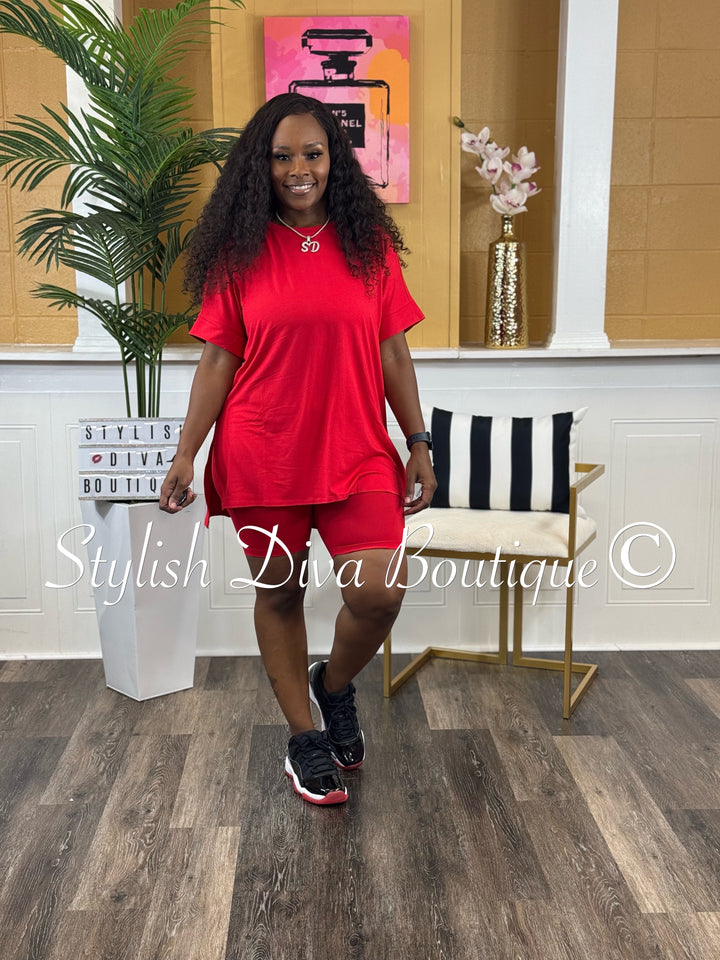 Chill Days Biker Set up to 3XL (Red)