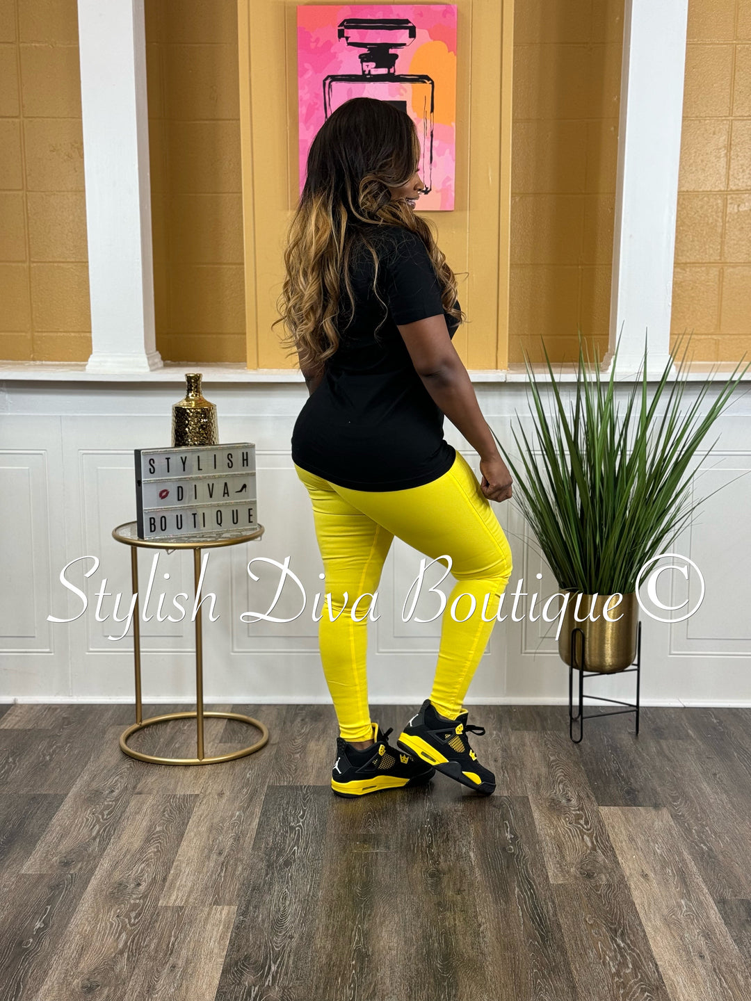 So Curvy Stretch Skinny Jeans up to 2XL (Yellow)