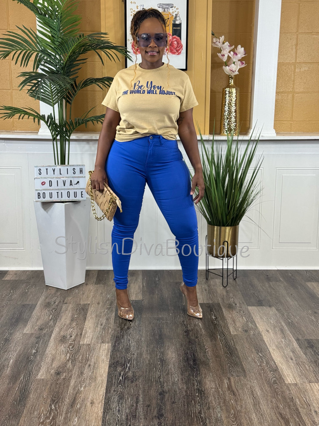 So Curvy Stretch Skinny Jeans up to 2XL (Royal Blue)