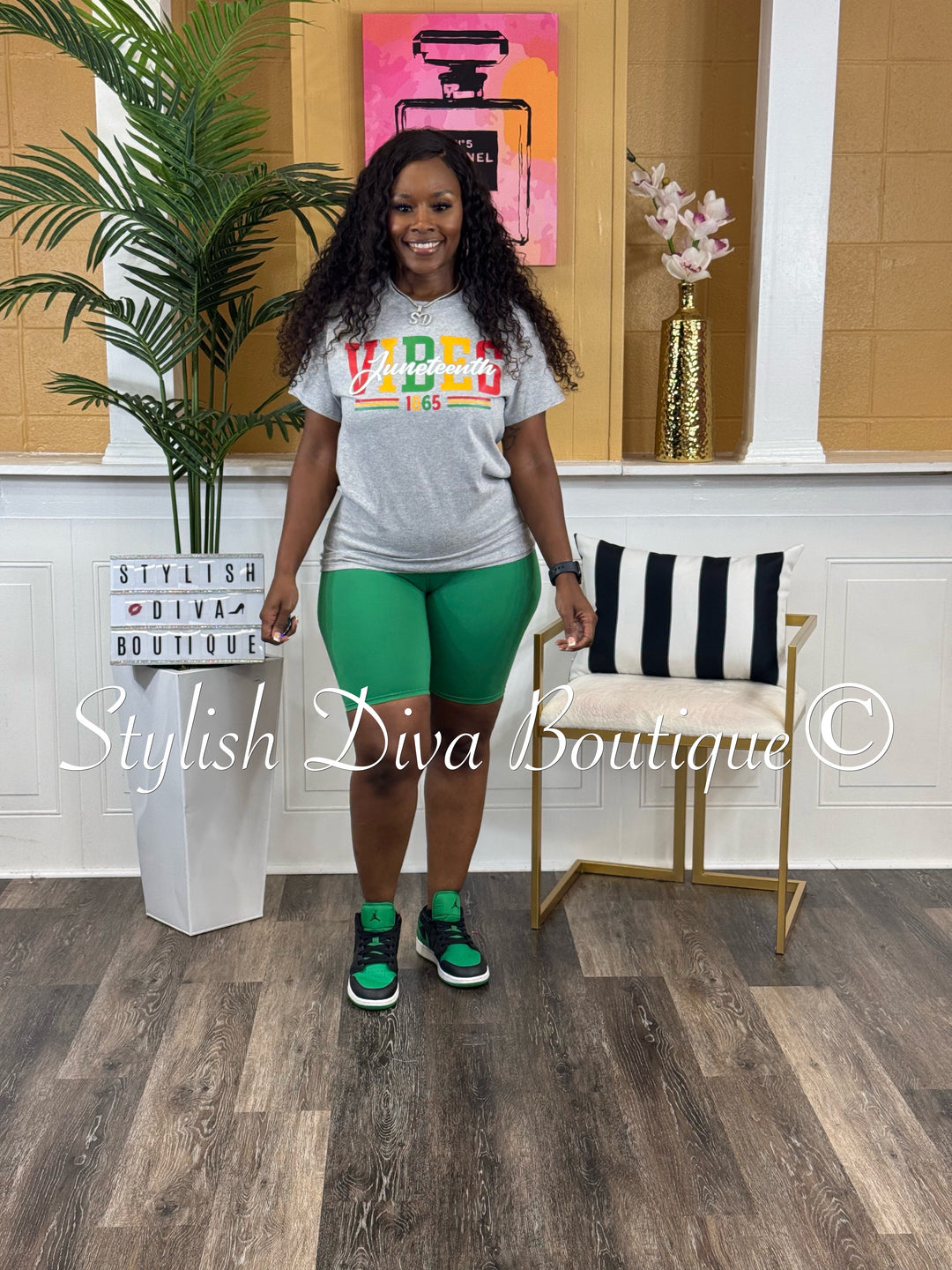 Juneteenth Vibes T-Shirt (Multi-Color Print)
