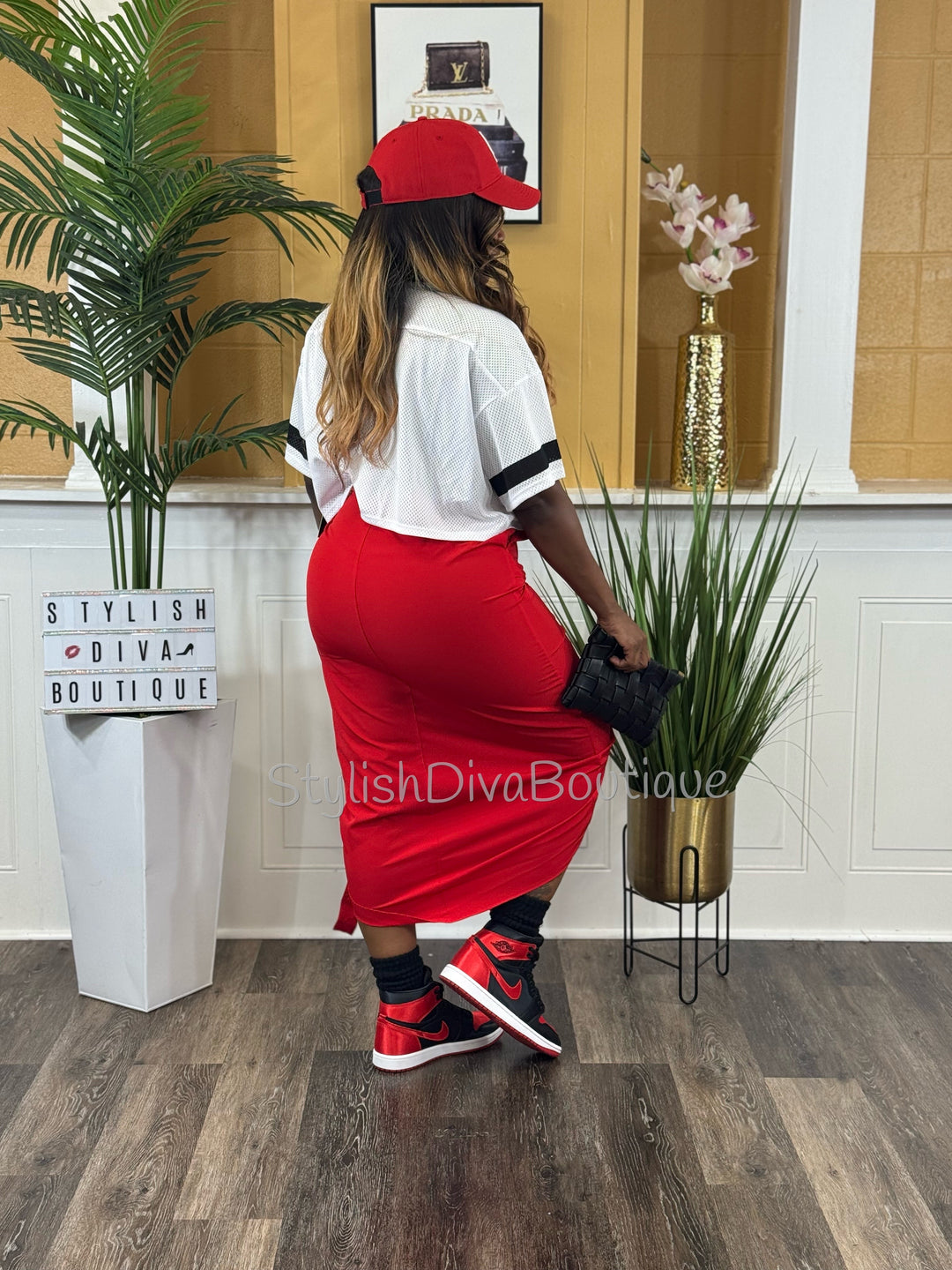 Game Changer Cropped Jersey (White/Black)