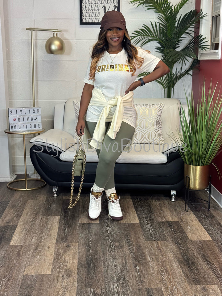 ORIGINAL Signature Graphic Tee (Champagne Cream)