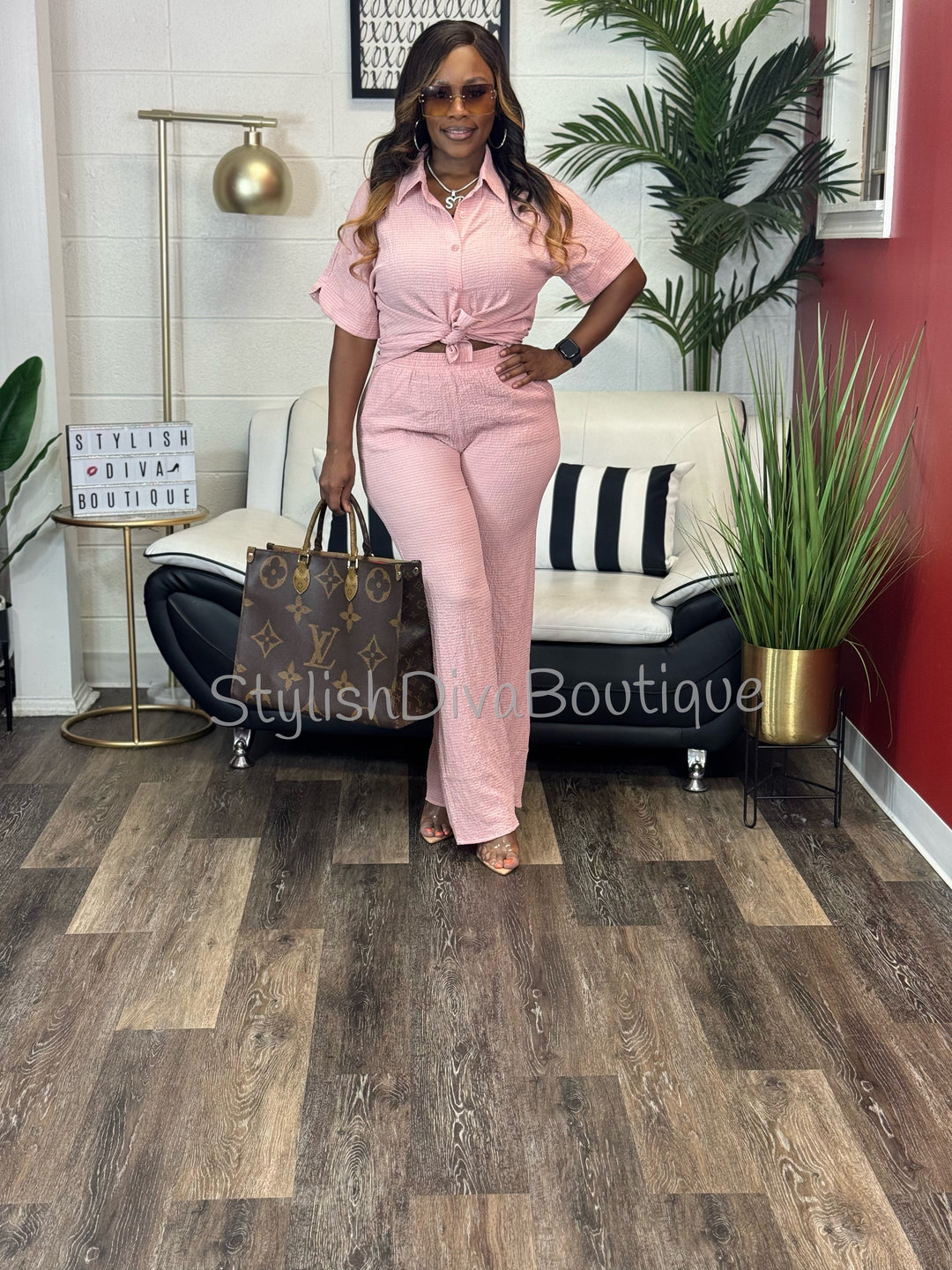 Soft Life Pants Set (Mauve)