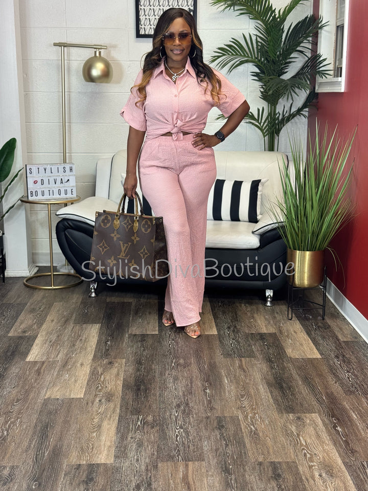 Soft Life Pants Set (Mauve)