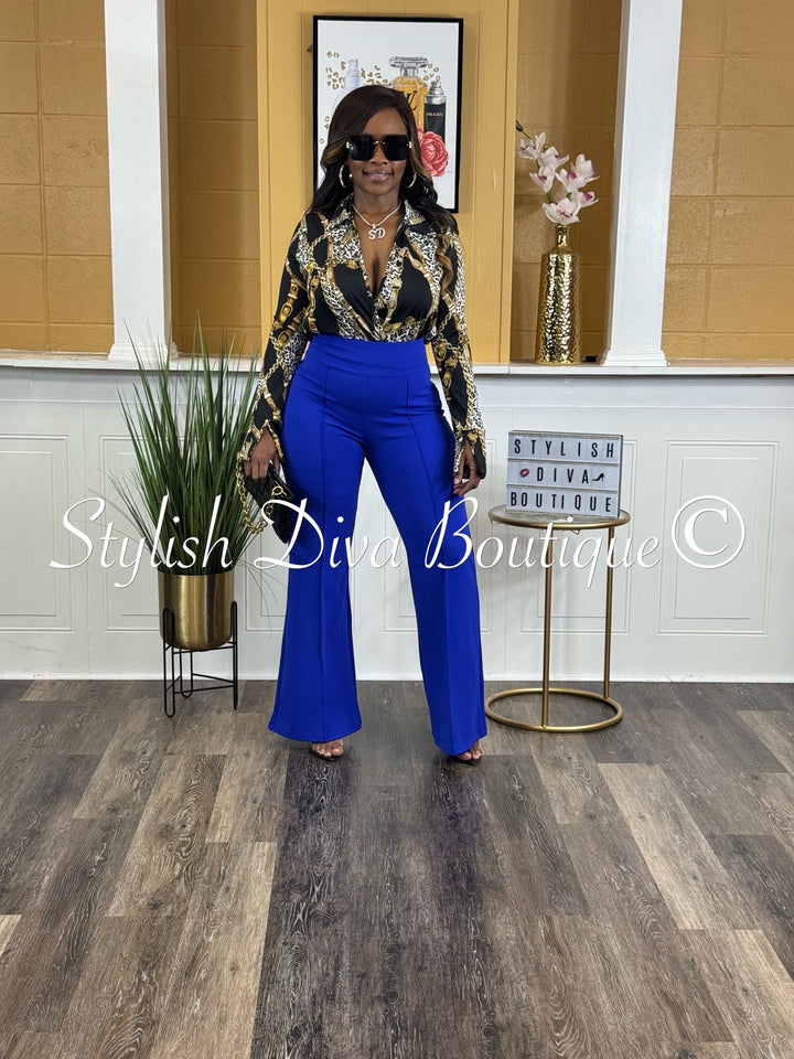 Gia Flare Pants (Bright Blue)