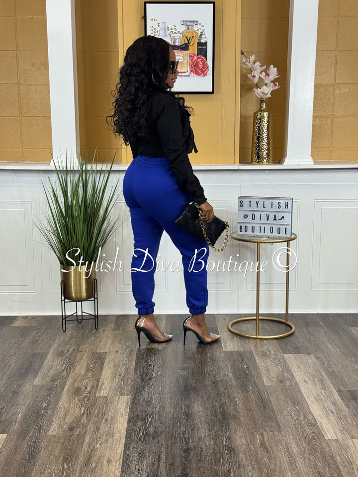 Onyx Vibes Cropped Denim Jacket (Black)