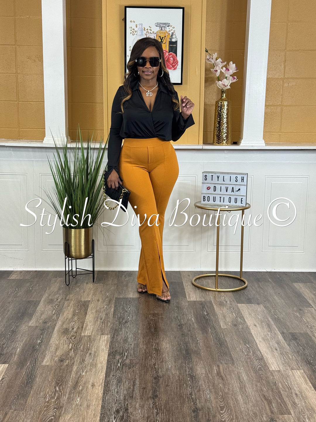 Venezia L/S Collared Bodysuit up to 3XL (Black)