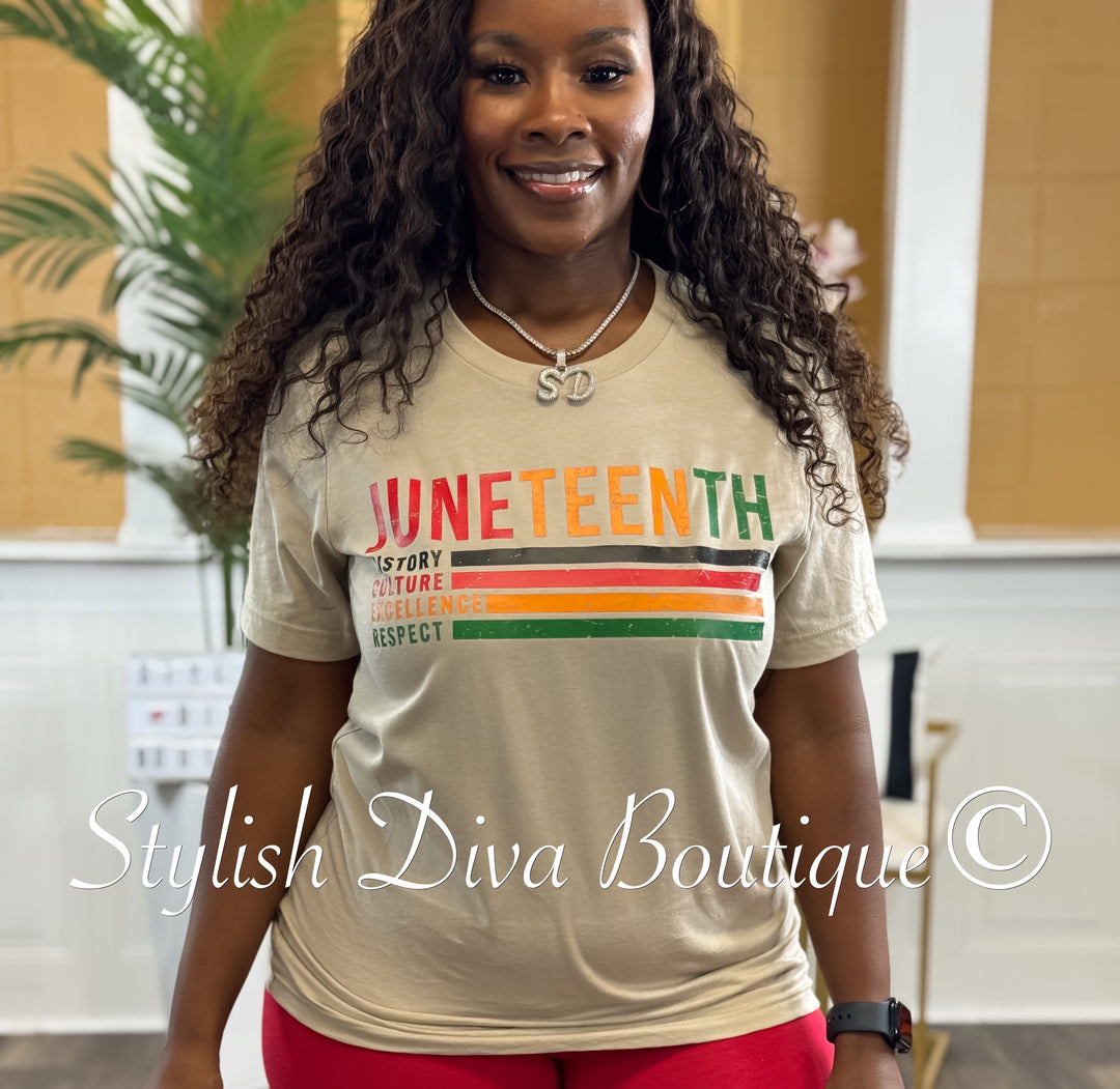 Juneteenth History T-Shirt (Multi-Color Print)
