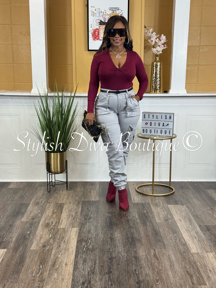 Sienna Cargo Joggers (Grey)