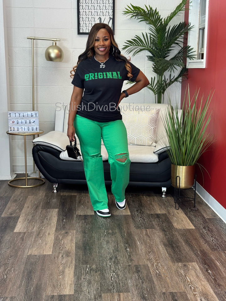 ORIGINAL Graphic Tee (Green Print)