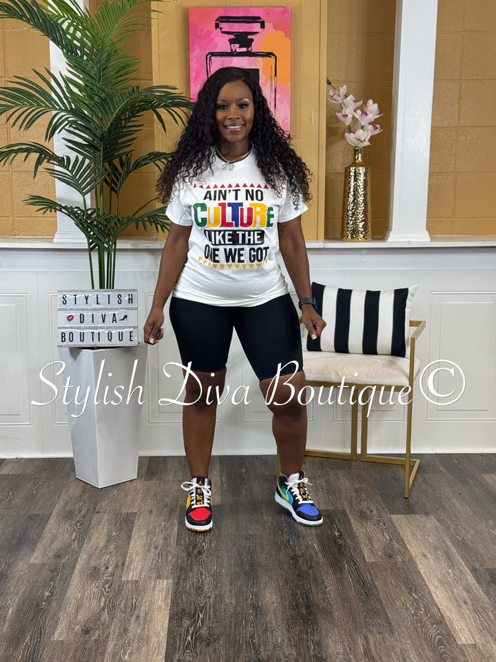 Ain't No Culture T-Shirt (Multi-Color Print)
