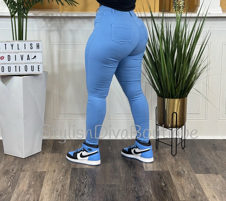 So Curvy Stretch Skinny Jeans up to 2XL (Columbia Blue)