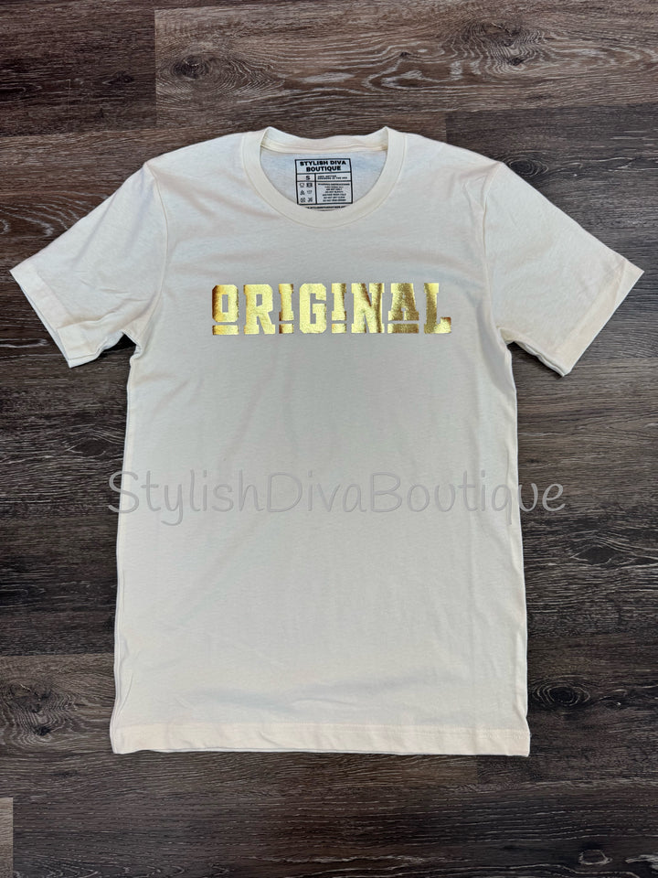 ORIGINAL Signature Graphic Tee (Champagne Cream)