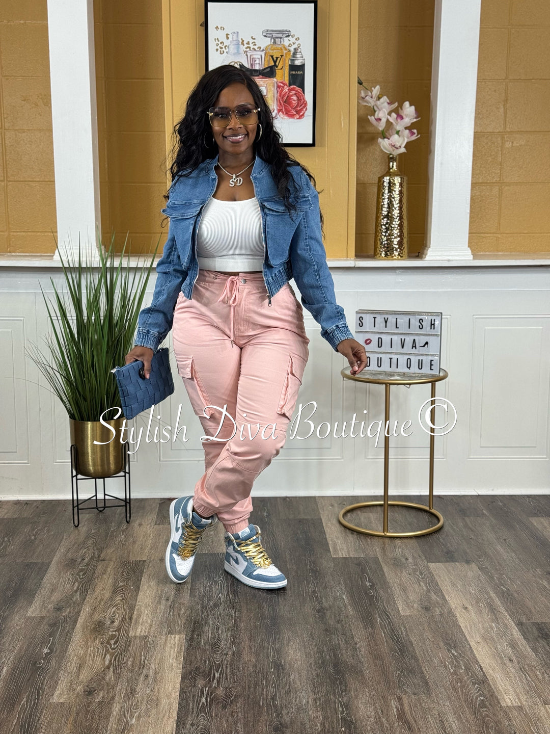 Elite Cargo Denim Jacket (Medium Denim)