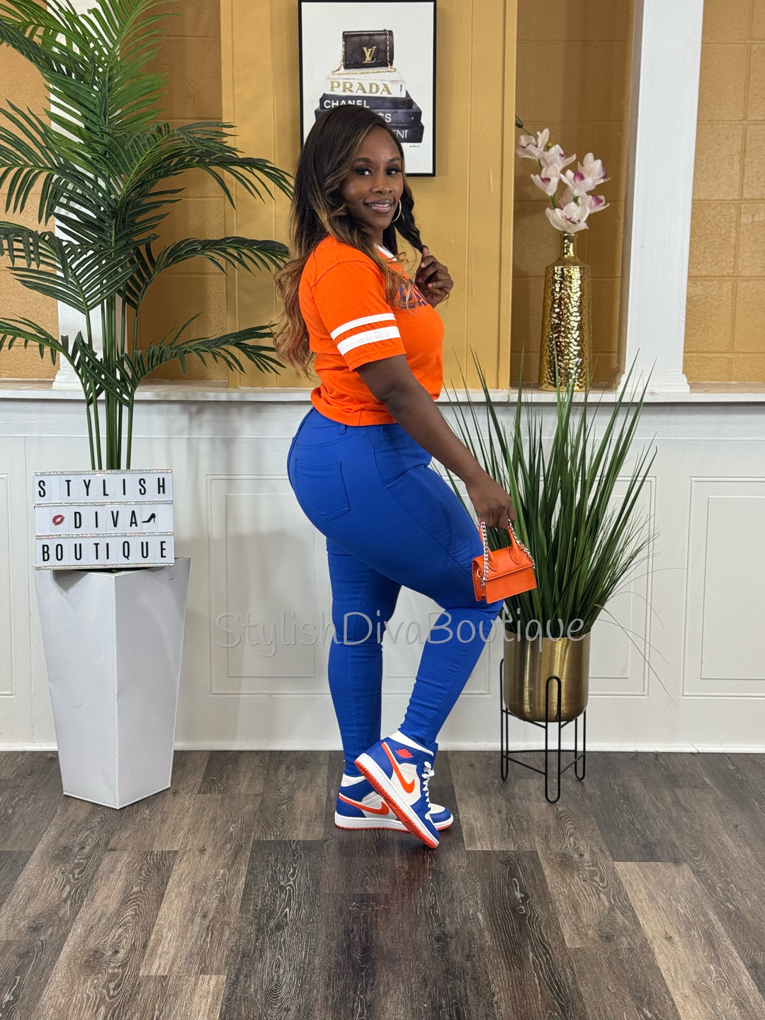 ORIGINAL Varsity Tee (Orange/Royal Blue)