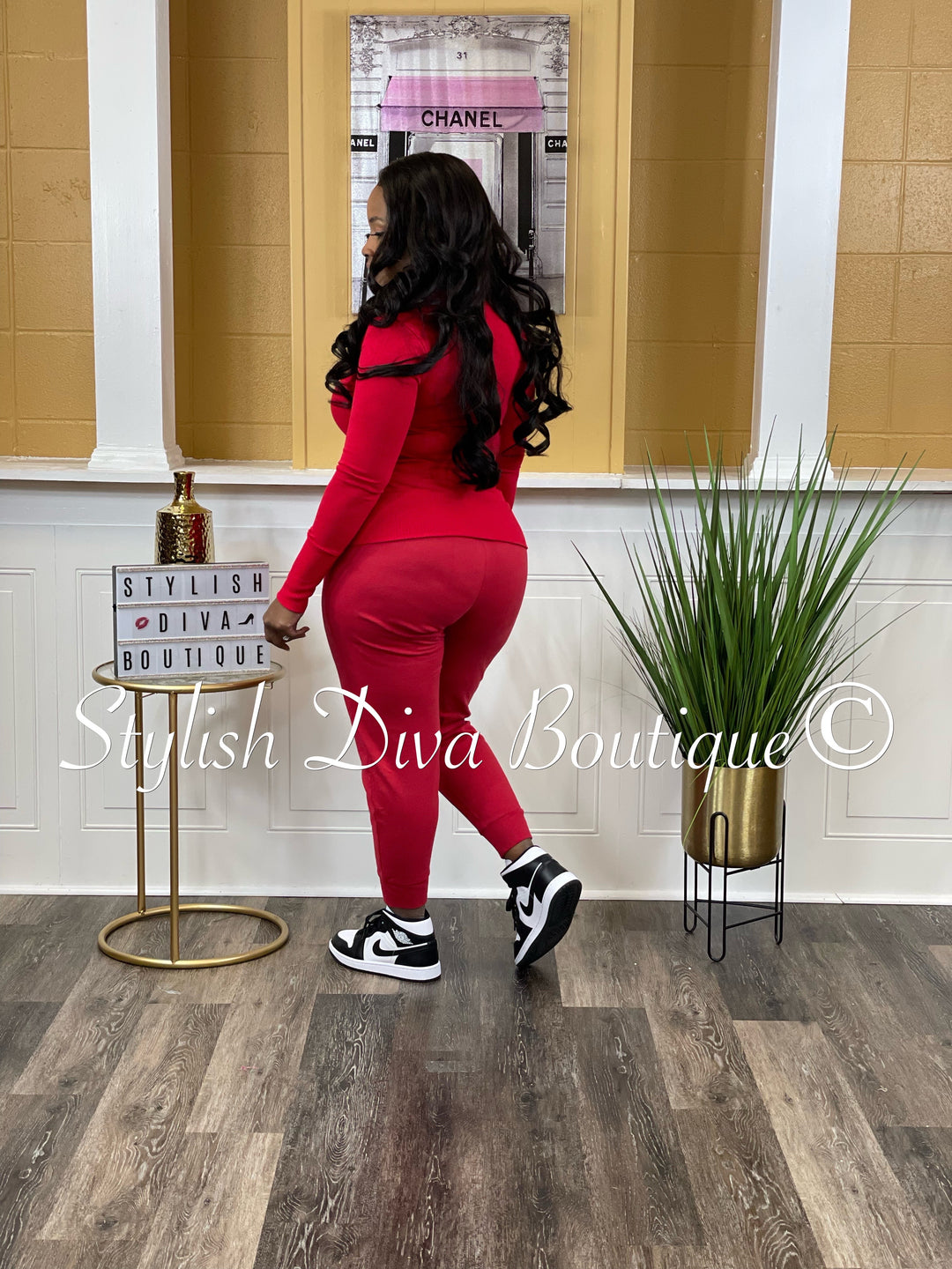 Riah Jogger Set (Dk Red)