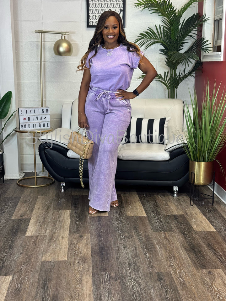 Relaxed &amp; Ready Acid Wash Set (Lavender)