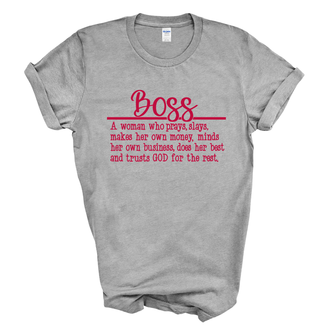 BOSS Definition Graphic Tee (Red Print)