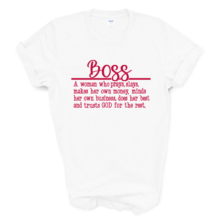 BOSS Definition Graphic Tee (Red Print)