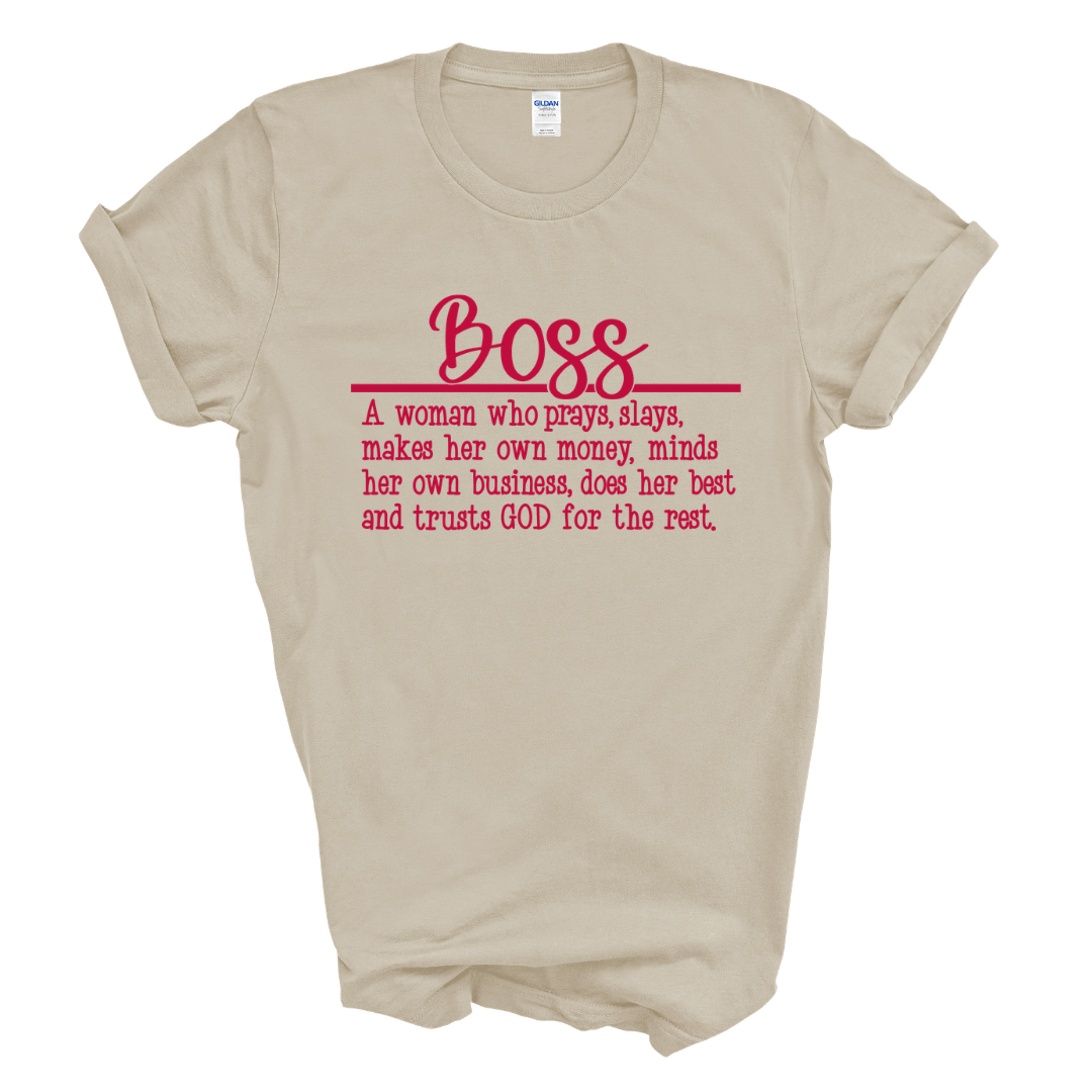 BOSS Definition Graphic Tee (Red Print)