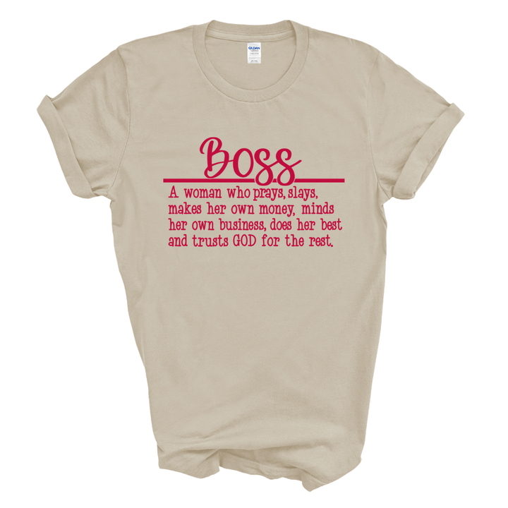 BOSS Definition Graphic Tee (Red Print)