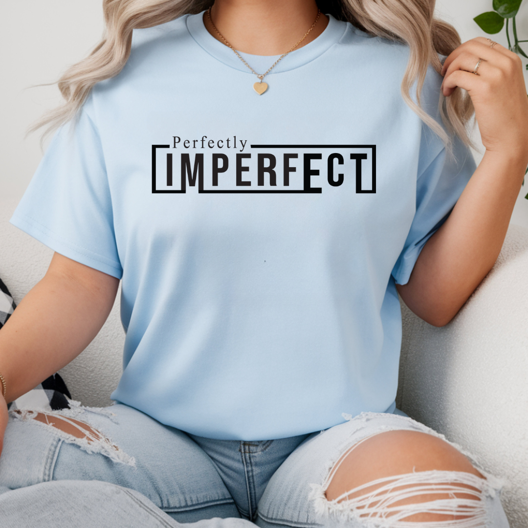 Perfectly Imperfect Graphic Tee (Black Print)