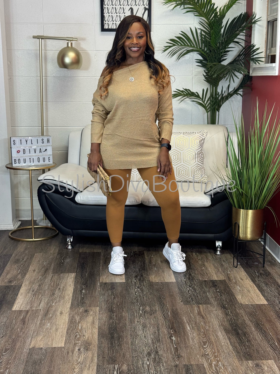 Luxe Cotton Capri Leggings (Cafe Brown)