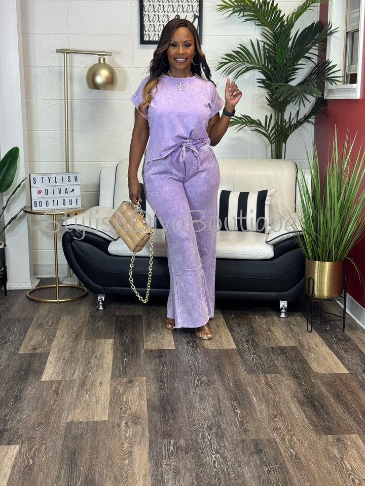 Relaxed &amp; Ready Acid Wash Set (Lavender)