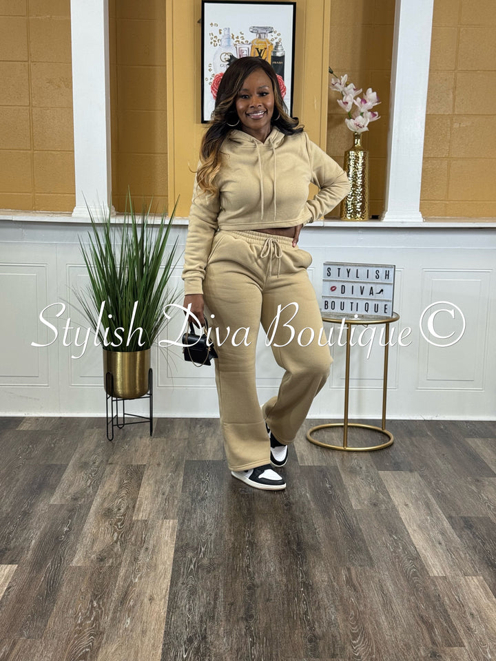 Comfort Mode Pullover Fleece Set (Khaki)