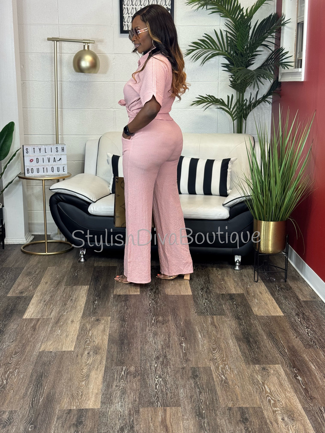 Soft Life Pants Set (Mauve)