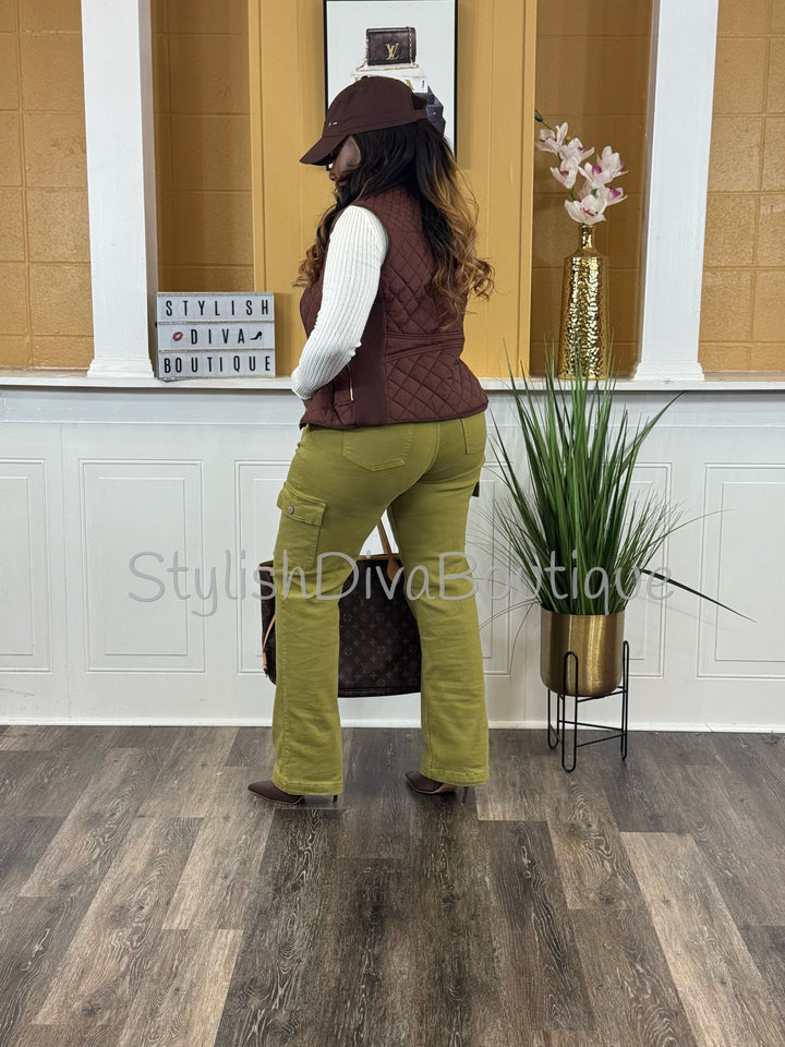 Rowan Quilted Padded Vest up to 2XL (Brown)