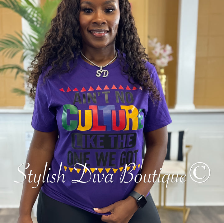 Ain't No Culture T-Shirt (Multi-Color Print)
