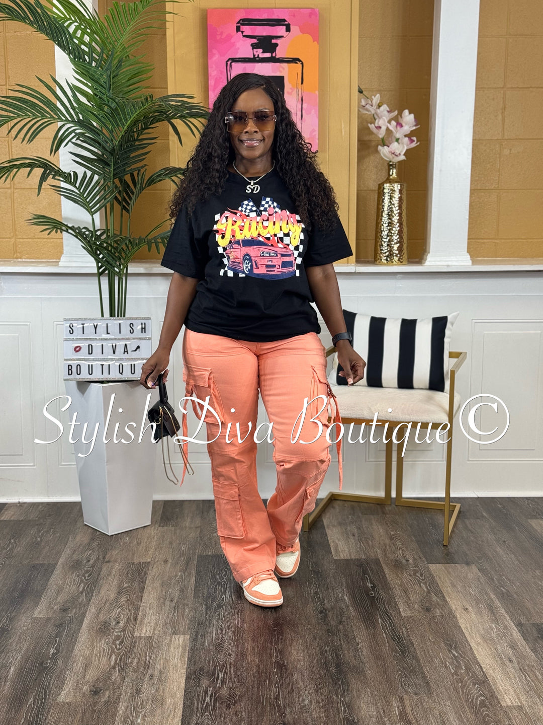 Milye Cargo Pants (Peach)
