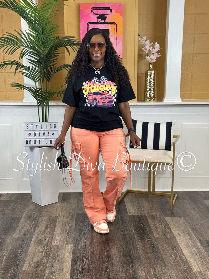 Milye Cargo Pants (Peach)