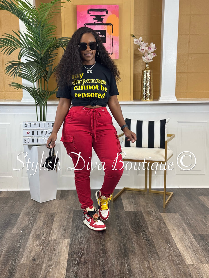 Kima Cargo Joggers up to 3XL (Red)