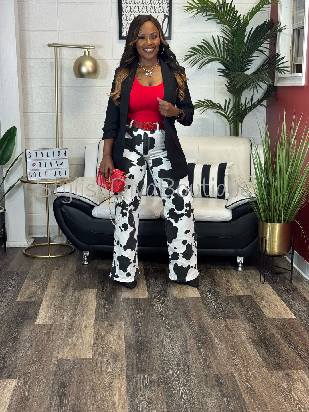 Business Plans 3/4 Sleeve Blazer (Black)